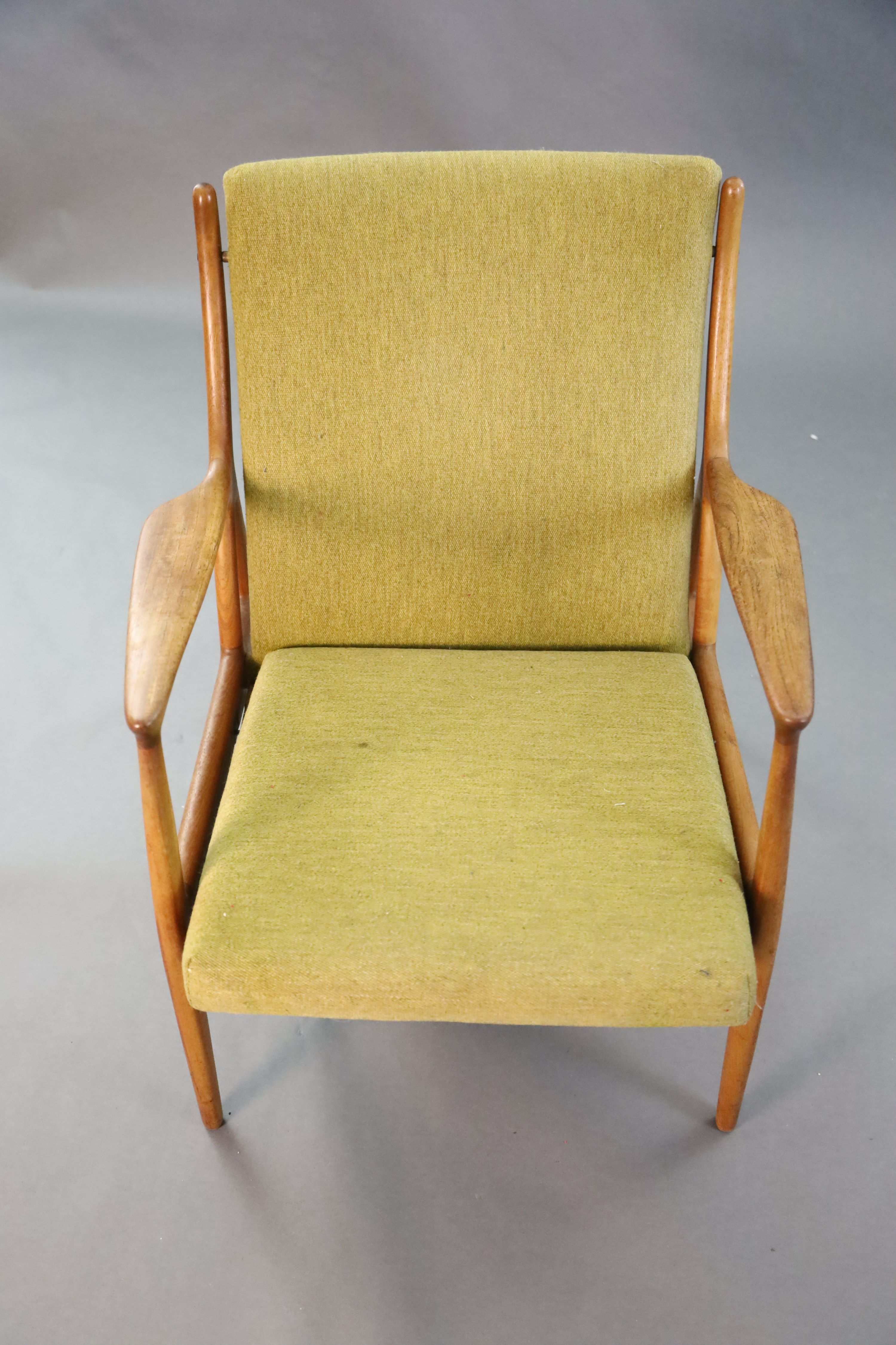An Andersen & Andersen & Palle Pedersen for Horsnaes teak armchair, c.1963, W.2ft 3in. D.2ft 5in. H.2ft 7in.